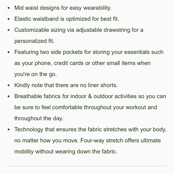 Mid Rise Elastic Waistband Drawstring Ruched - Picture 6 of 6